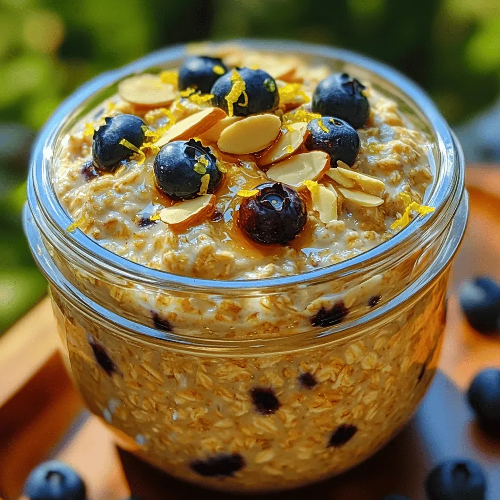 Zesty Lemon Blueberry Overnight Oats Recipe