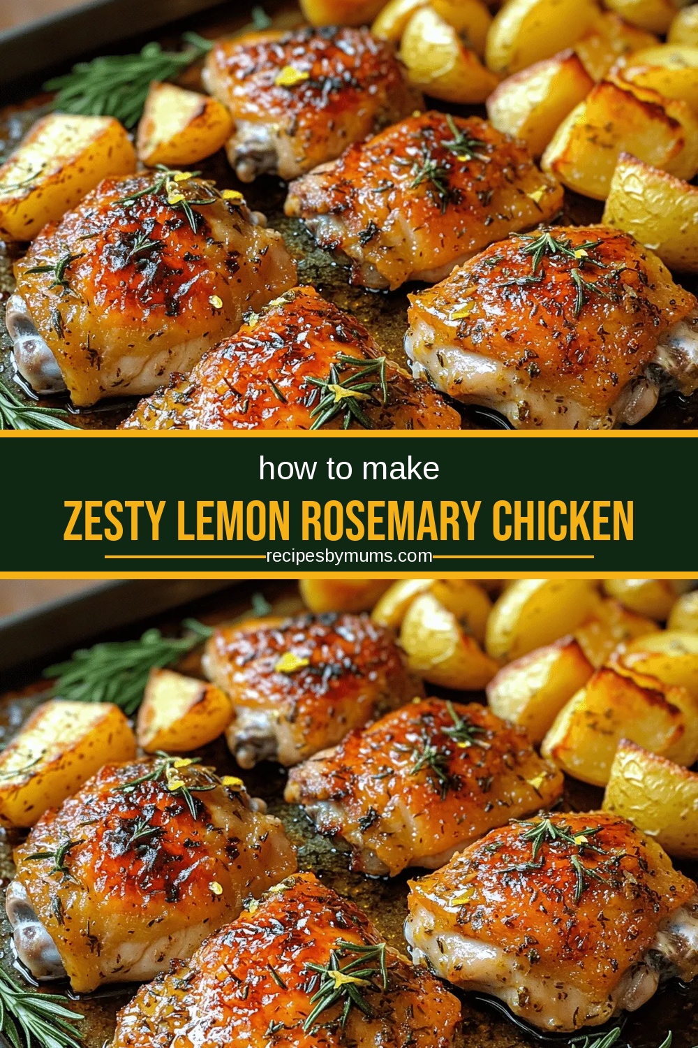 Zesty Lemon Rosemary Chicken & Potato Delight: The Perfect Meal