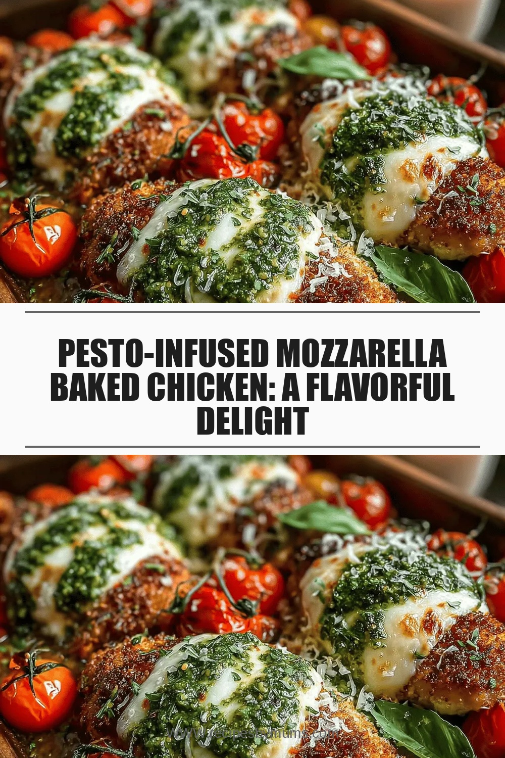 Pesto-Infused Mozzarella Baked Chicken: A Flavorful Delight