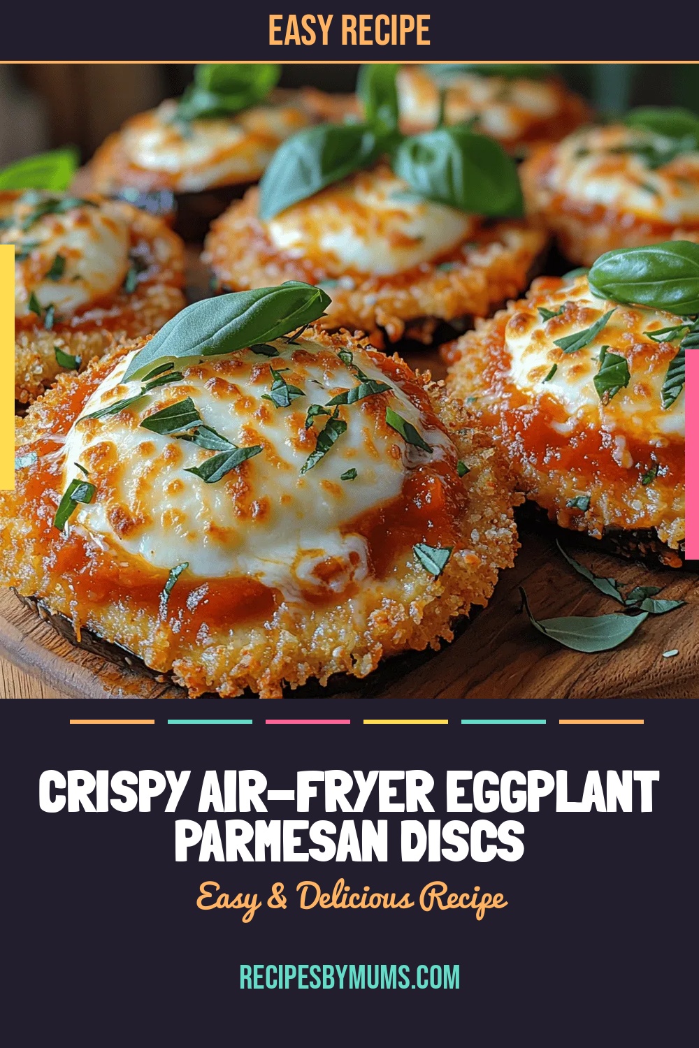 Crispy Air-Fryer Eggplant Parmesan Discs