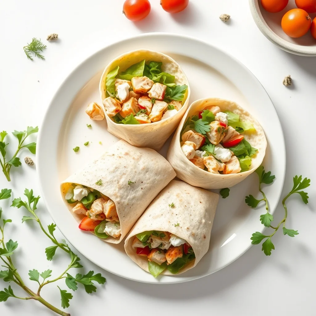 Protein-Packed Greek Yogurt Chicken Salad Wraps
