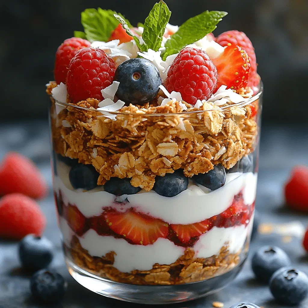 Tropical Dream No-Bake Coconut Berry Stacks