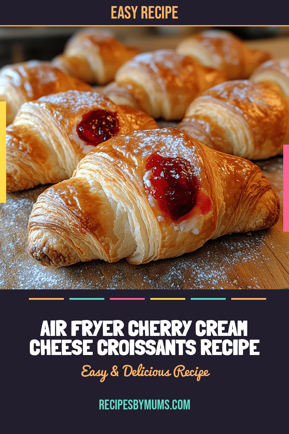 Air Fryer Cherry Cream Cheese Croissants Recipe