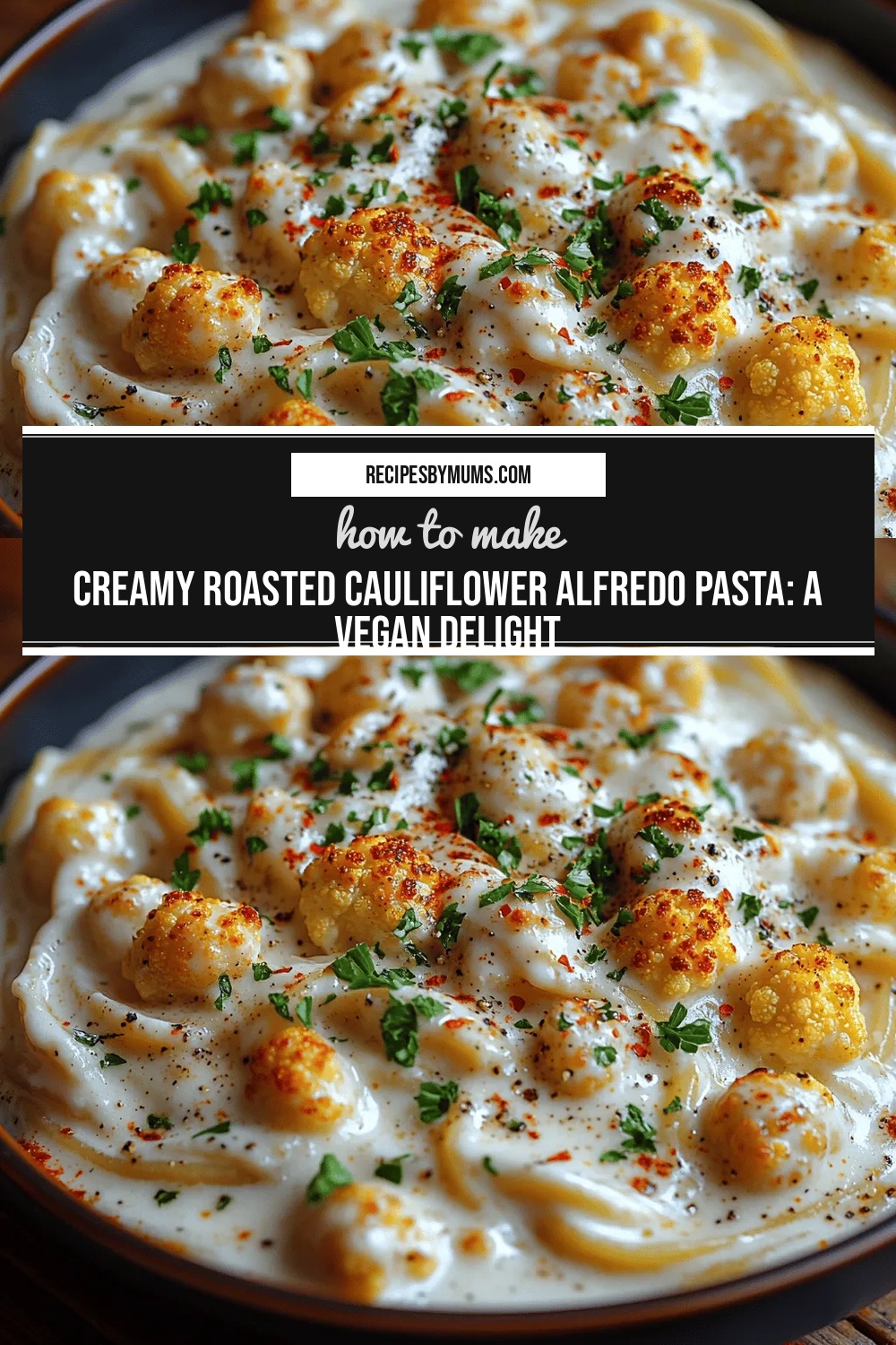 Creamy Roasted Cauliflower Alfredo Pasta: A Vegan Delight