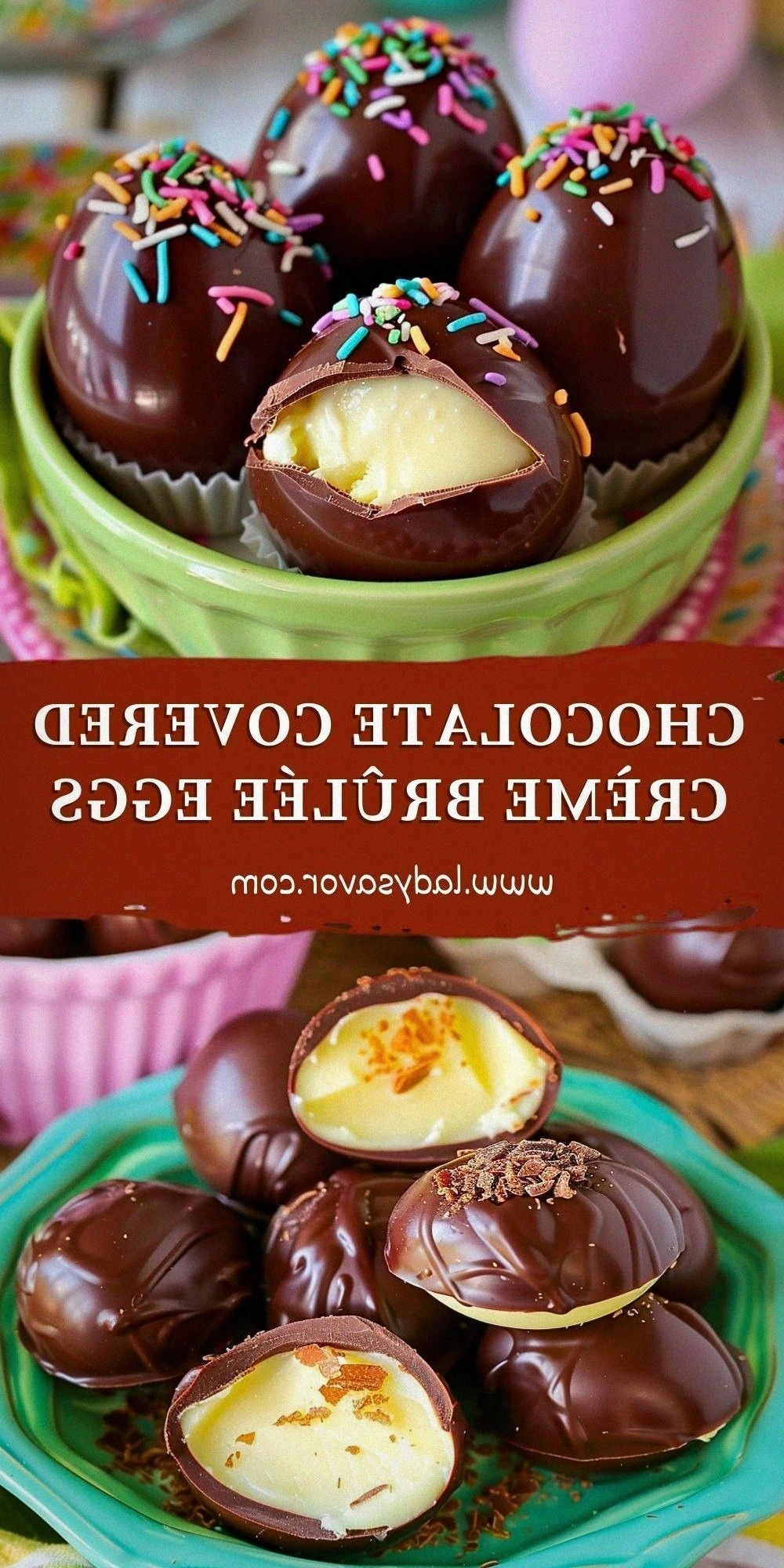 Chocolate Covered Crème Brûlée Eggs