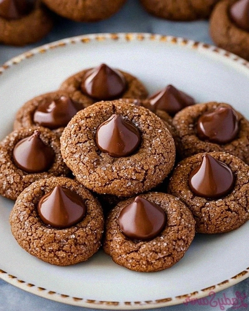 Chocolate Hershey Kiss Cookies