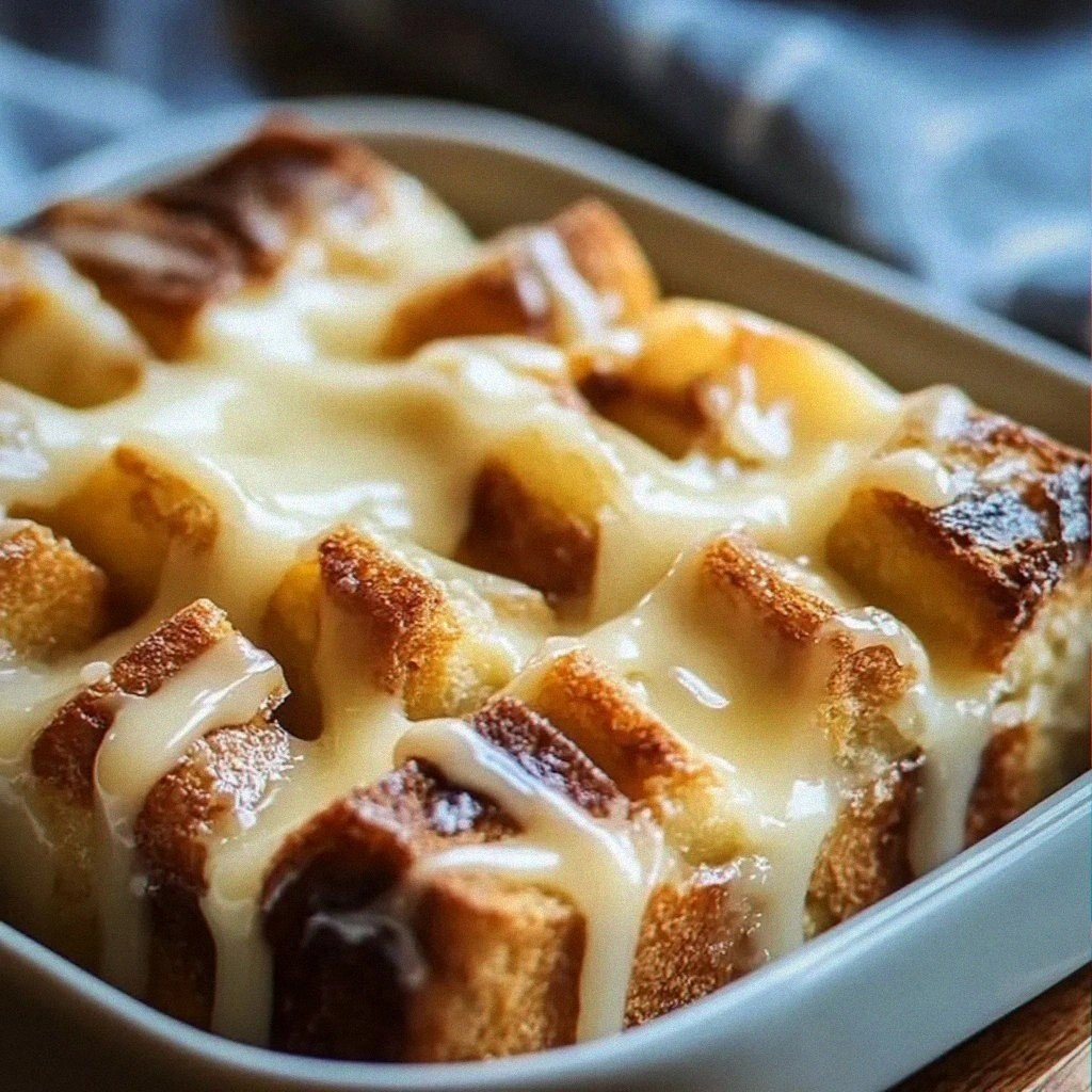 Comforting Bread Pudding With Warm Vanilla Sauce: An Incredible 5-Step Recipe