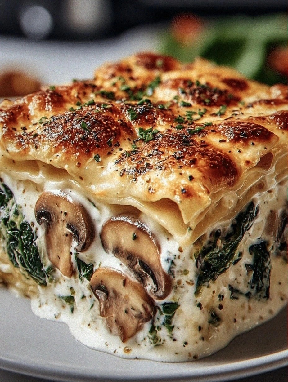 Creamy Spinach & Mushroom White Lasagna Recipe Revealed!