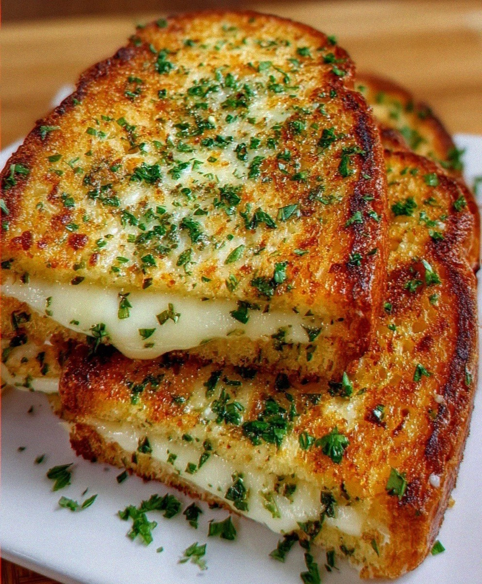 Garlic Bread Grilled Cheese