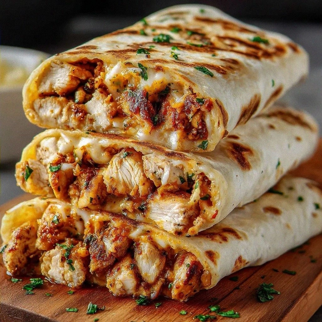 GARLIC CHICKEN WRAPS: OBSESSED