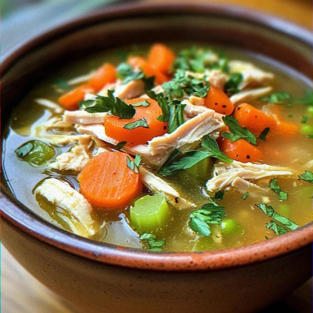 Hearty 4-Ingredient Homemade Chicken Soup for Ultimate Comfort