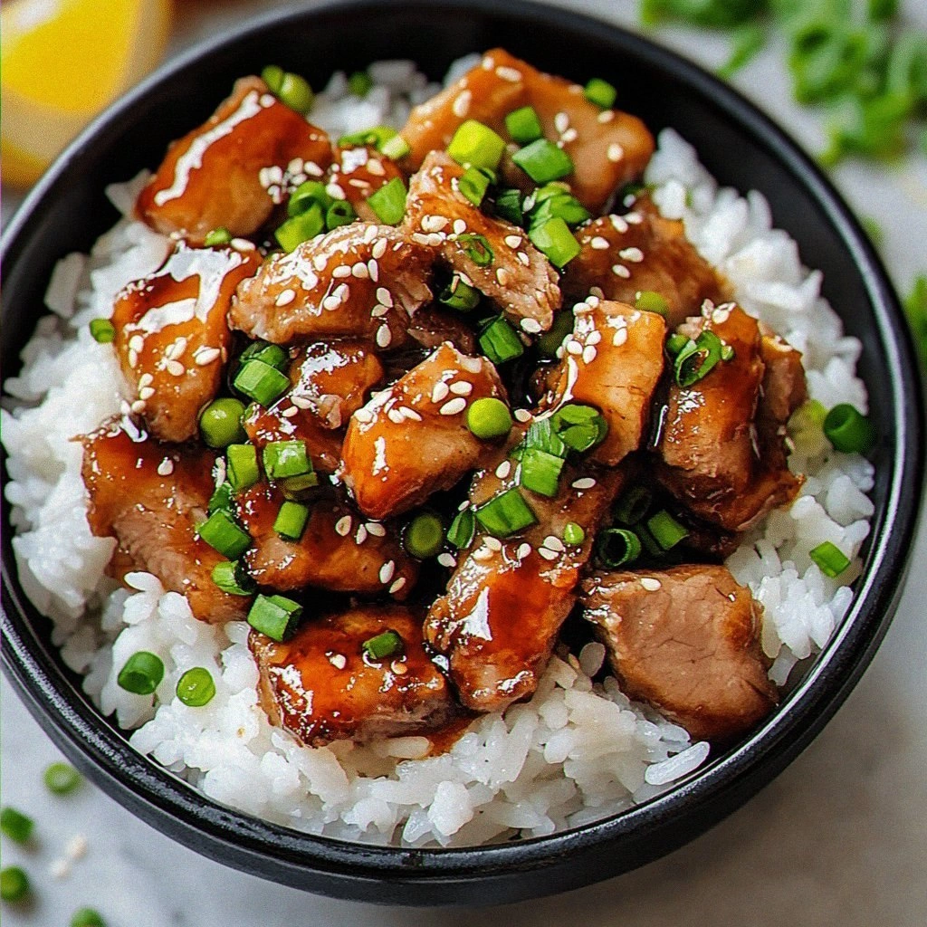 Honey Garlic Pork Rice Bowl Recipe: Delicious & Easy