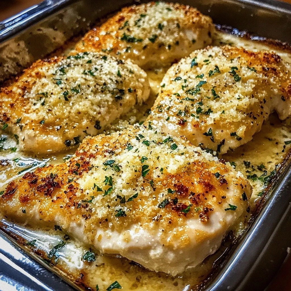 Indulge in Garlic Parmesan Chicken Bake for a Quick Dinner Delight