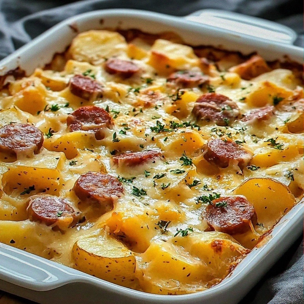 Irresistible Cheesy Ranch Potatoes and Smoked Sausage Recipe