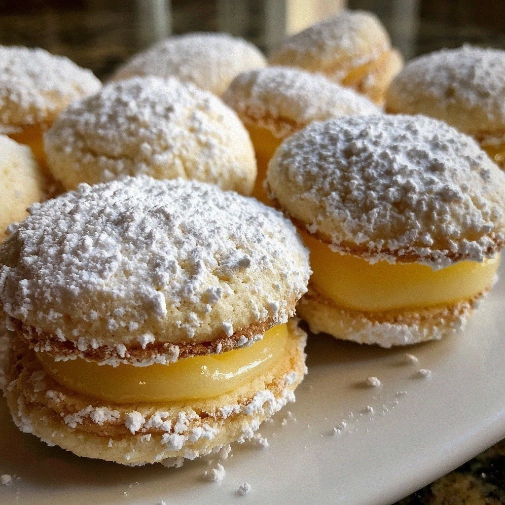 Lemon Meltaway Cookie Sandwiches