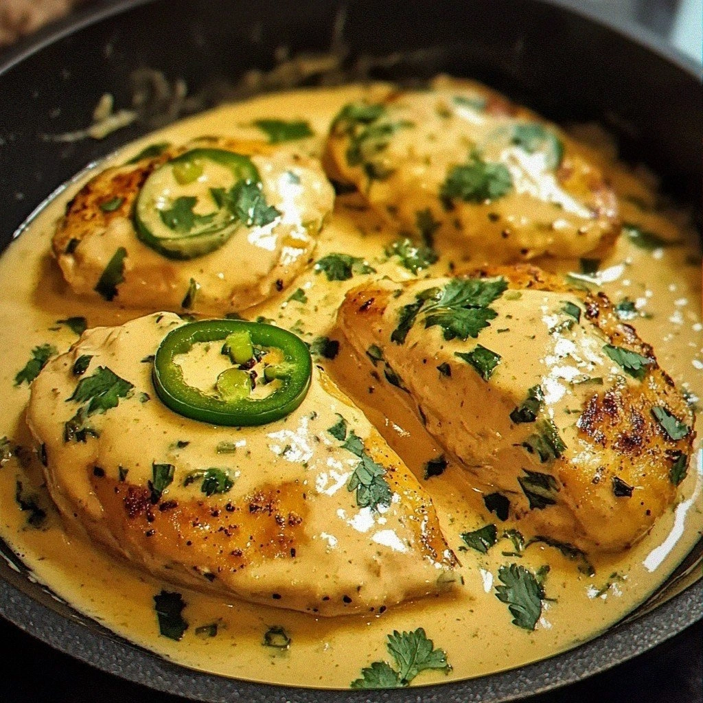 Make Spicy Jalapeno Chicken with Creamy Sauce for a Flavorful Feast!