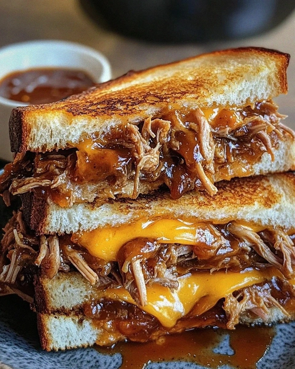Pulled Pork Grilled Cheese Sandwich