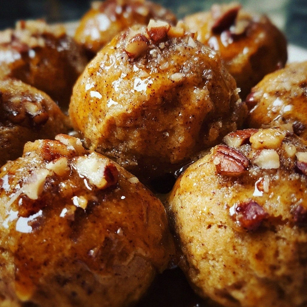 Pumpkin Maple Pecan Cookie Dough Bites