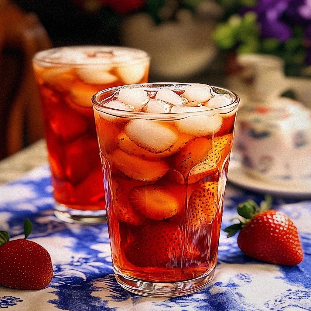 Refreshing Southern Strawberry Sweet Tea Recipe Delight