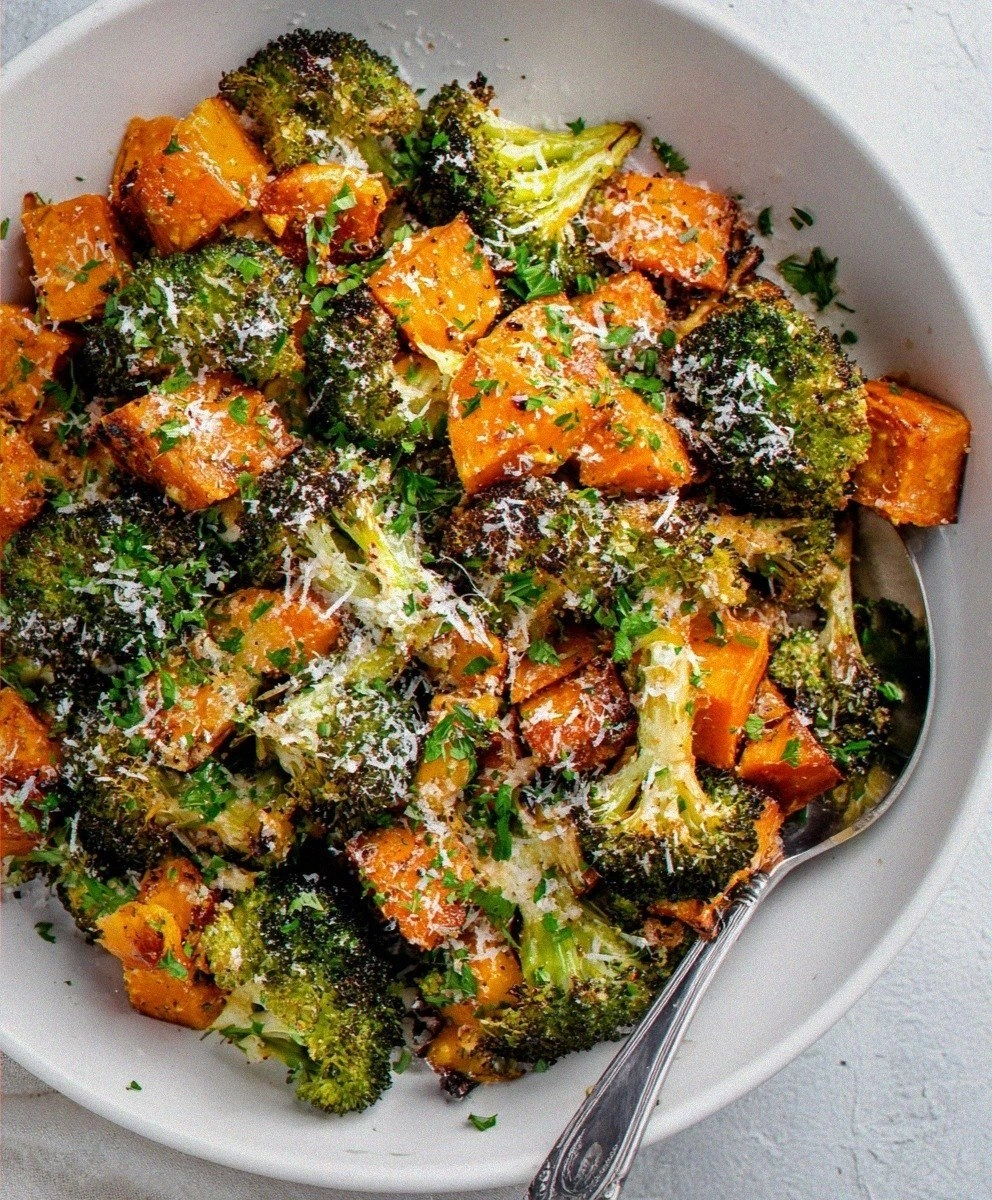 Roasted Broccoli and Sweet Potatoes — A Flavorful, Healthy Side Dish