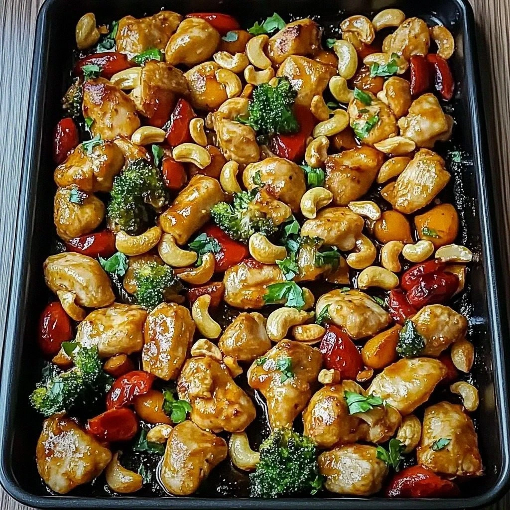 Sheet Pan Cashew Chicken : Easy Weeknight Recipe
