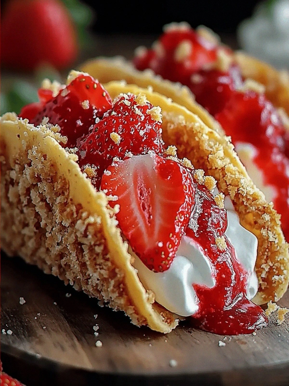 Strawberry Crunch Cheesecake Tacos for a Sweet Treat Twist