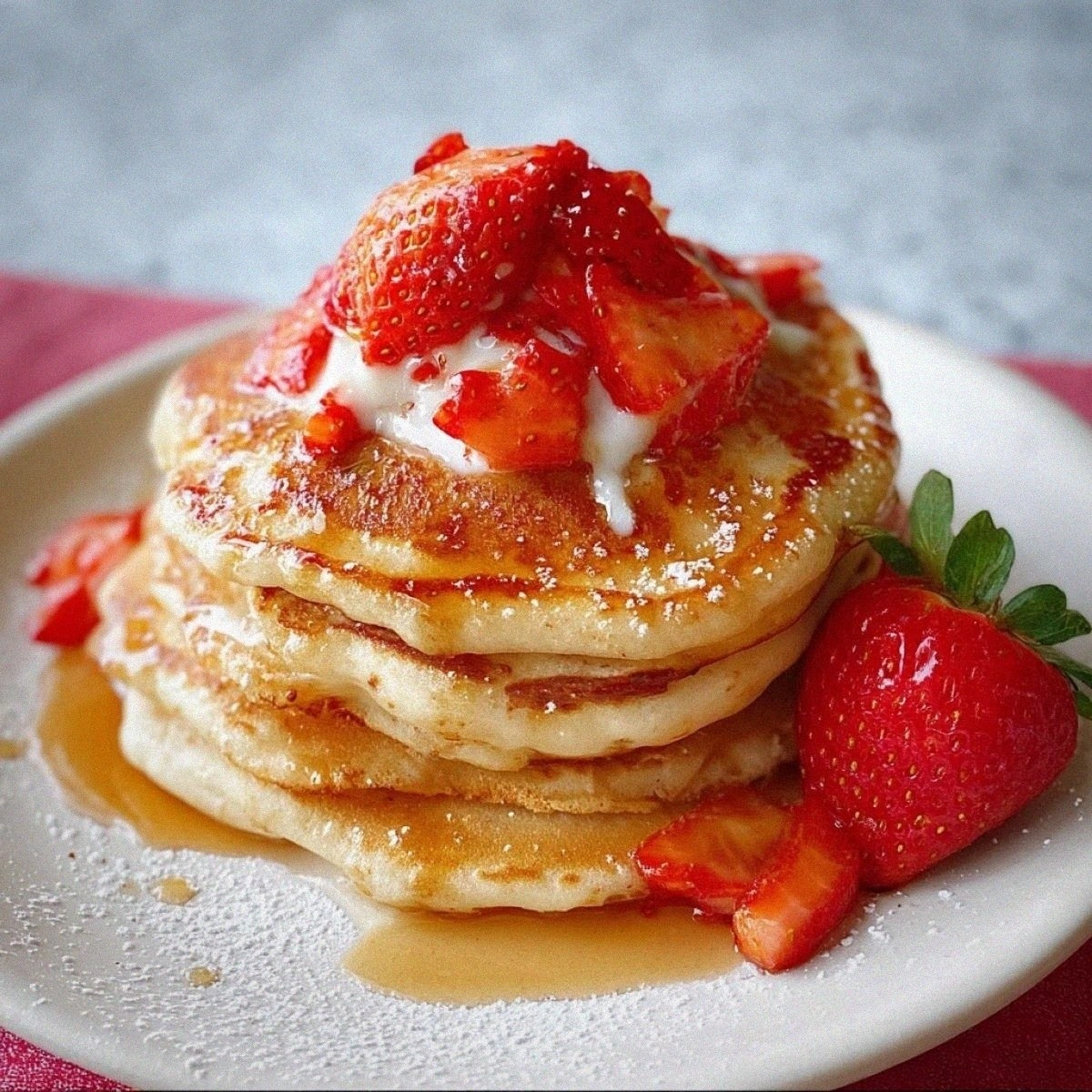 Strawberry Vanilla Pancakes – A Sweet Breakfast Treat