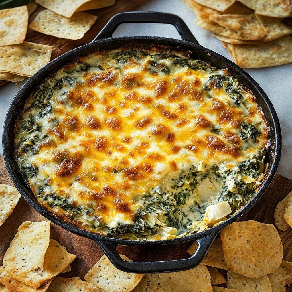 Ultimate Cheesy Super Bowl Party Spinach Artichoke Dip