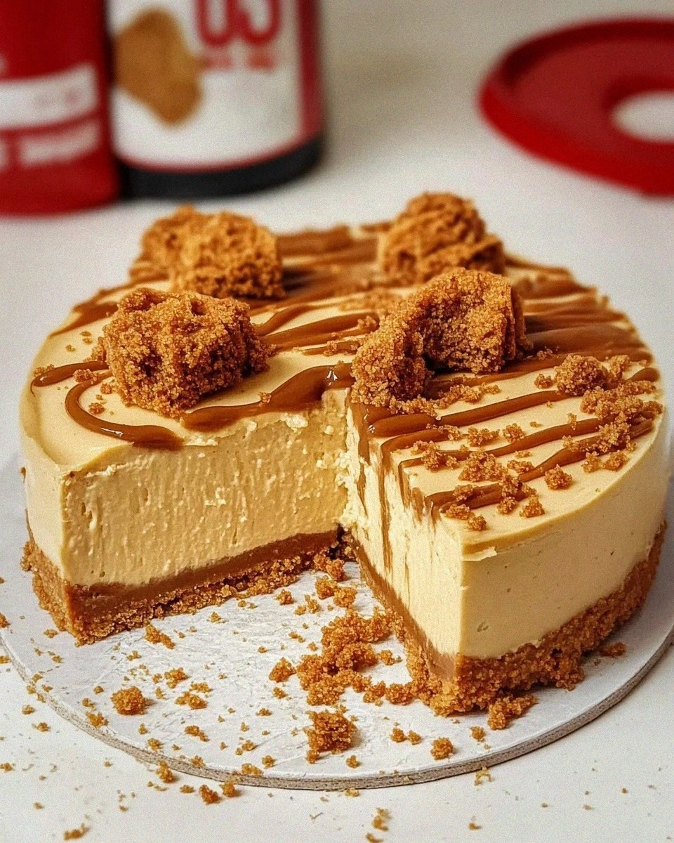 No-Bake Biscoff Cheesecake (Easy & Creamy!)