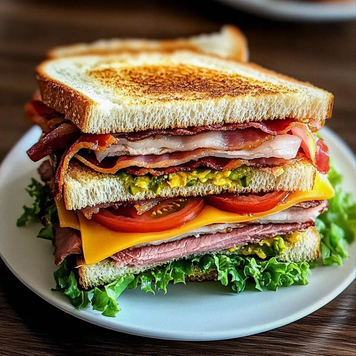 Ultimate Cowboy Club Sandwich: Hearty Layers of Flavor!
