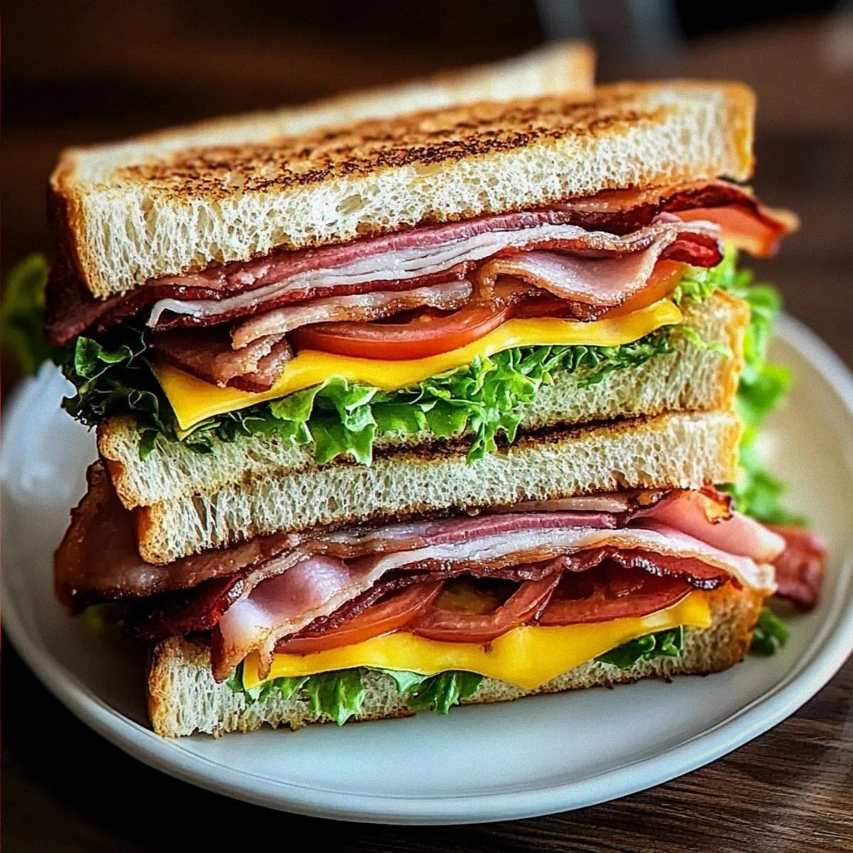 Ultimate Cowboy Club Sandwich: Hearty Layers of Flavor!