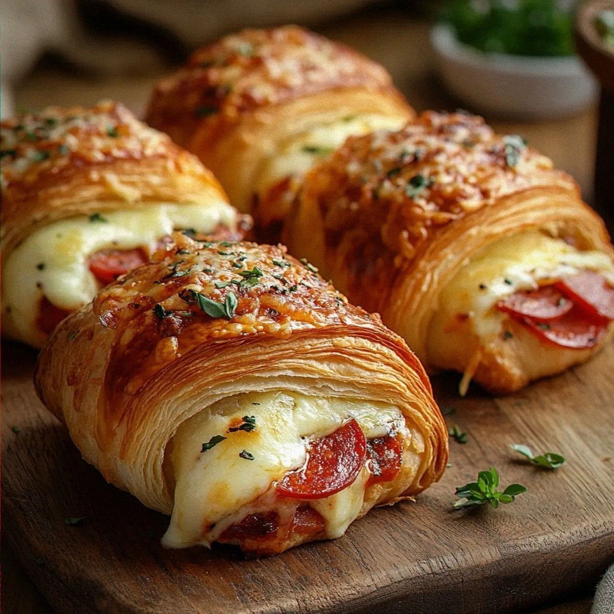 Mozzarella Pepperoni Croissant Rolls You’ll Crave Every Time 🥐🧀🍕
