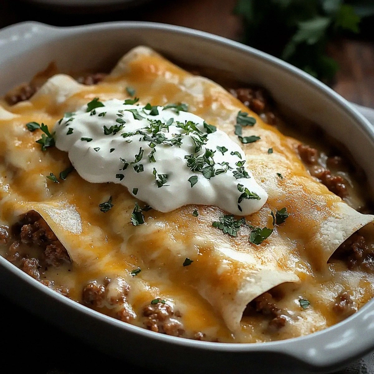 Southern Breakfast Enchiladas with Sausage Gravy Delight