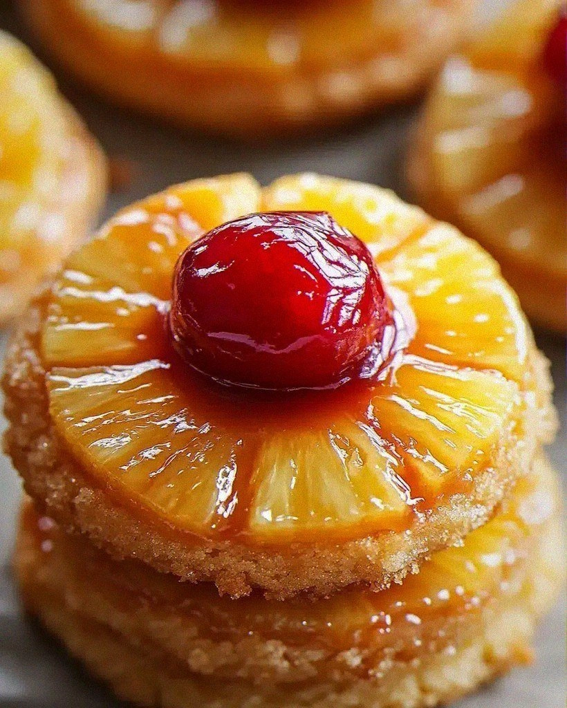 Mini Pineapple Upside-Down Cookies – Easy Dessert Recipe