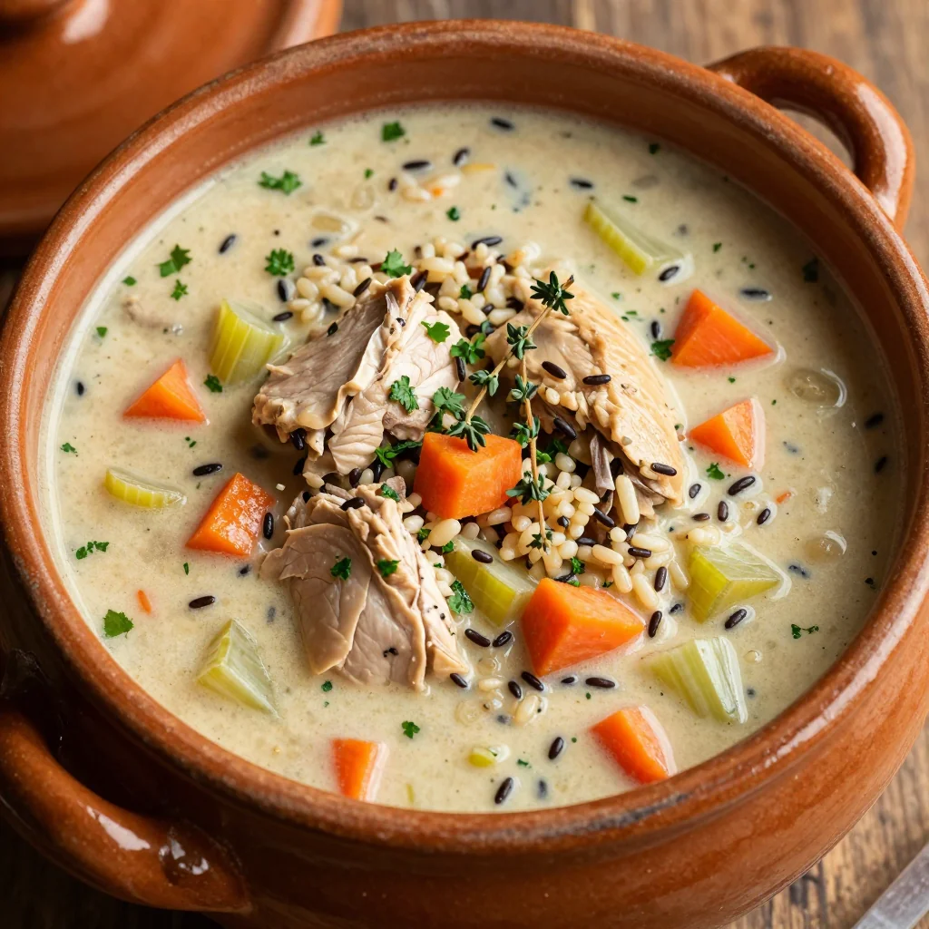 Budget Crockpot Turkey and Wild Rice Soup for Weeknights