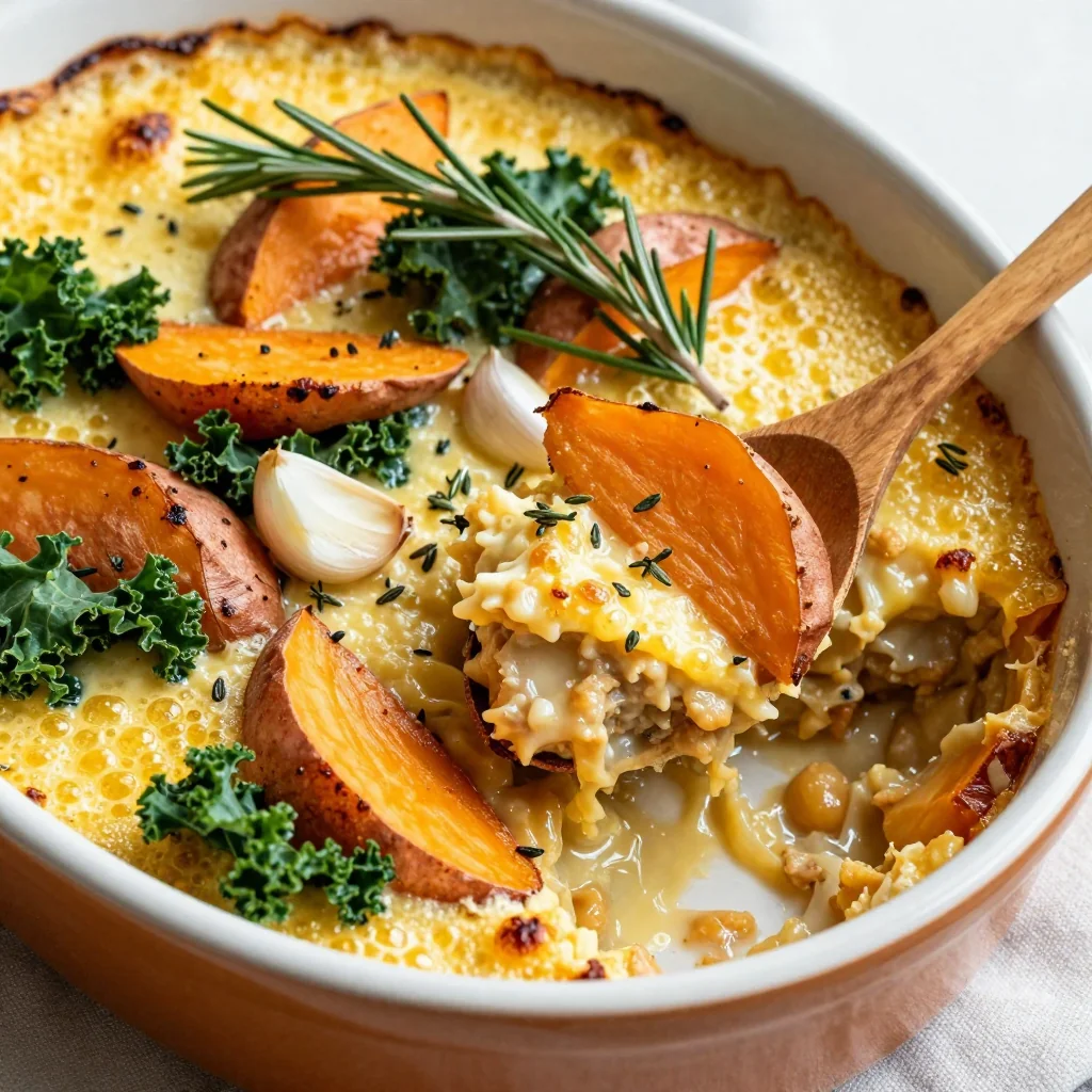 budgetfriendly winter vegetable casserole with garlic and herbs