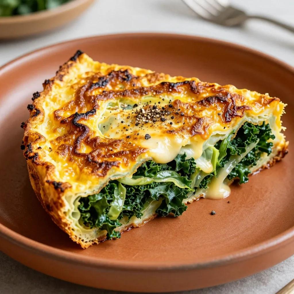 budgetfriendly winter vegetable frittata with cabbage and kale