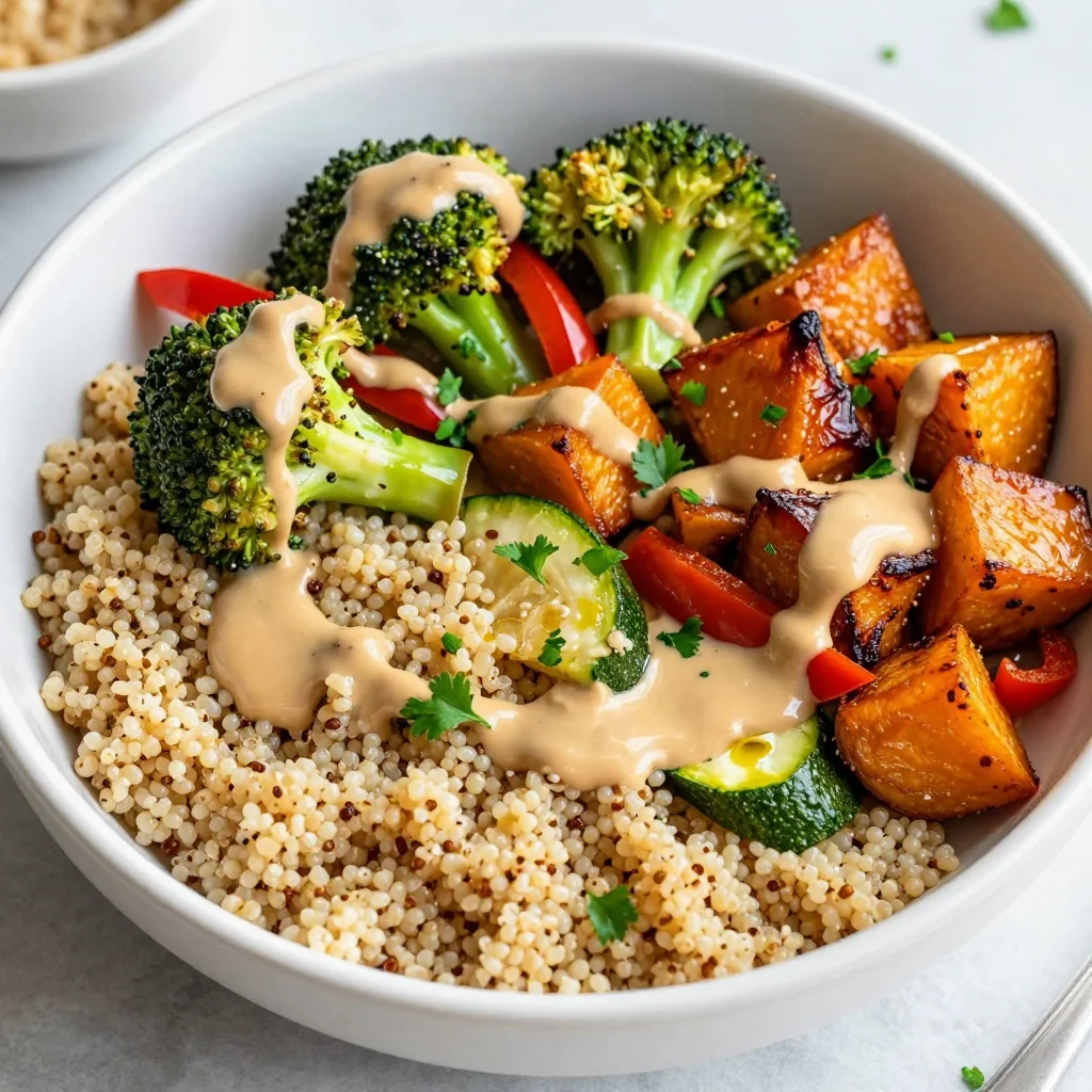 Clean Eating Roasted Veggie Quinoa Bowl for Meal Prep
