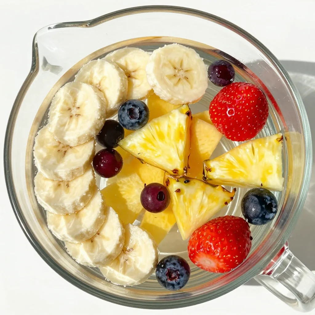 Clean Eating Strawberry Banana Pineapple Detox Water
