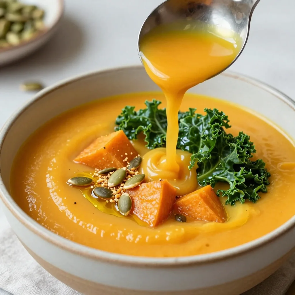 clean eating sweet potato and kale soup for postholiday detox