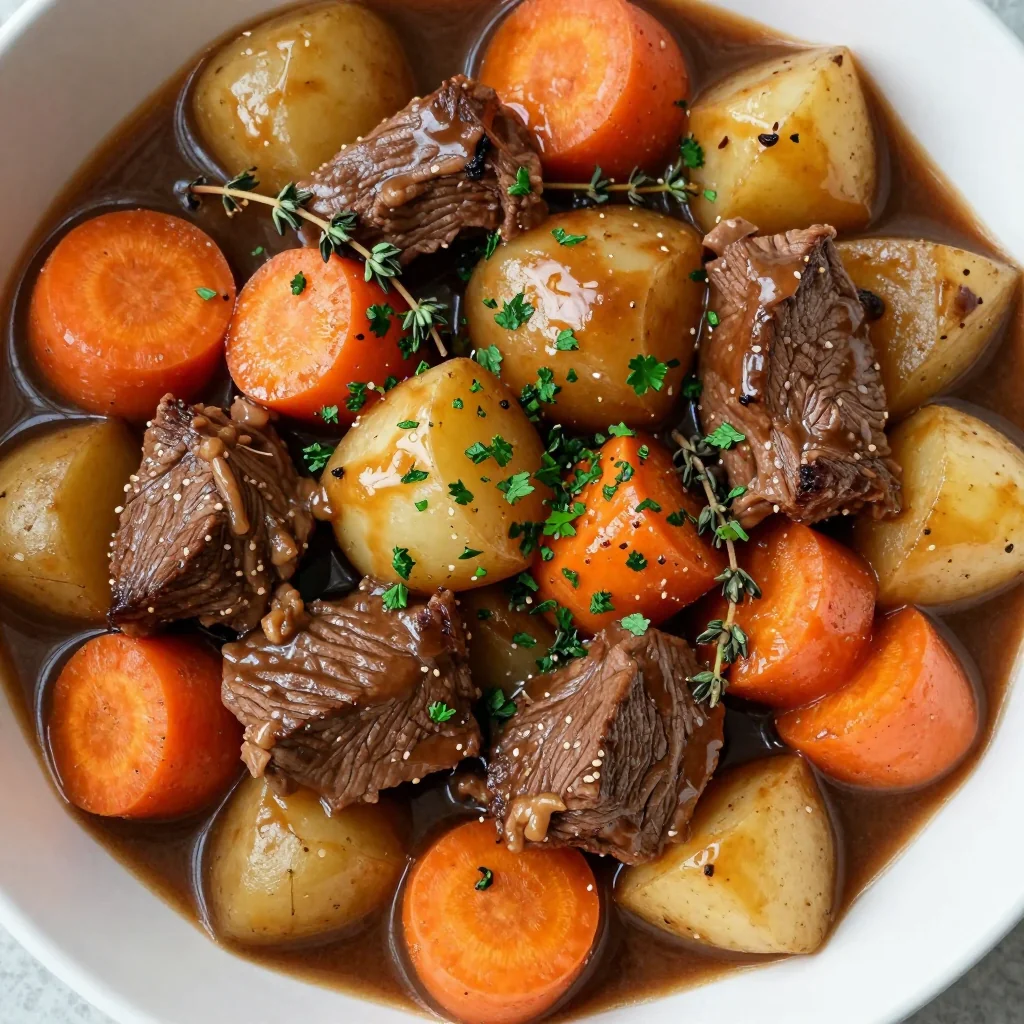 comforting slow cooker beef and root vegetable stew for family dinners