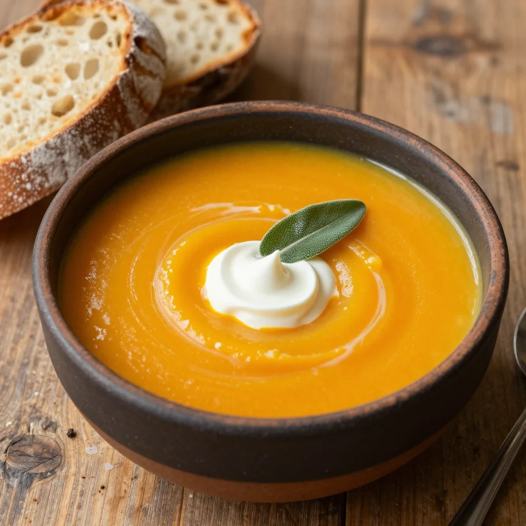 cozy creamy potato and winter squash soup for slow mornings