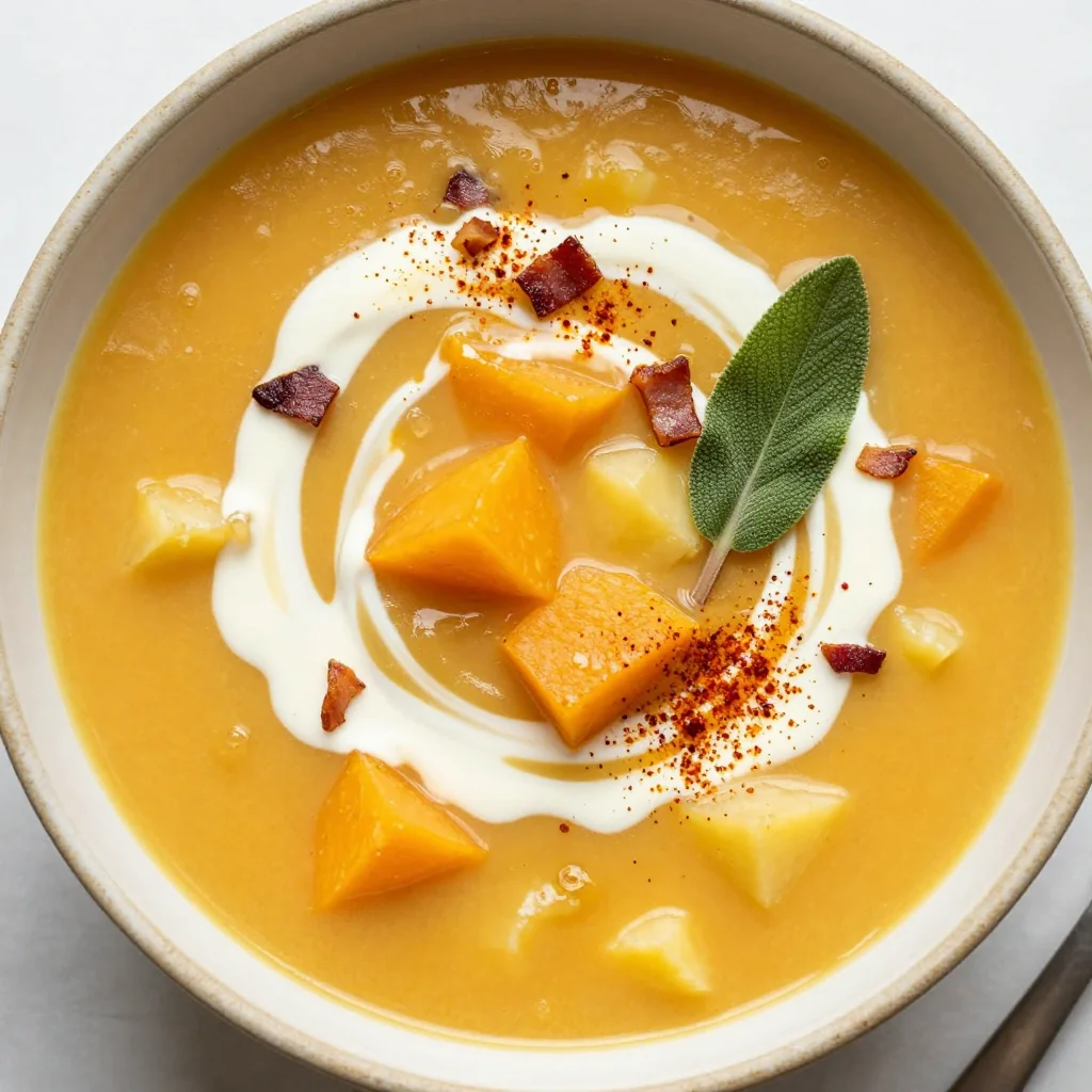 cozy creamy potato and winter squash soup for slow mornings