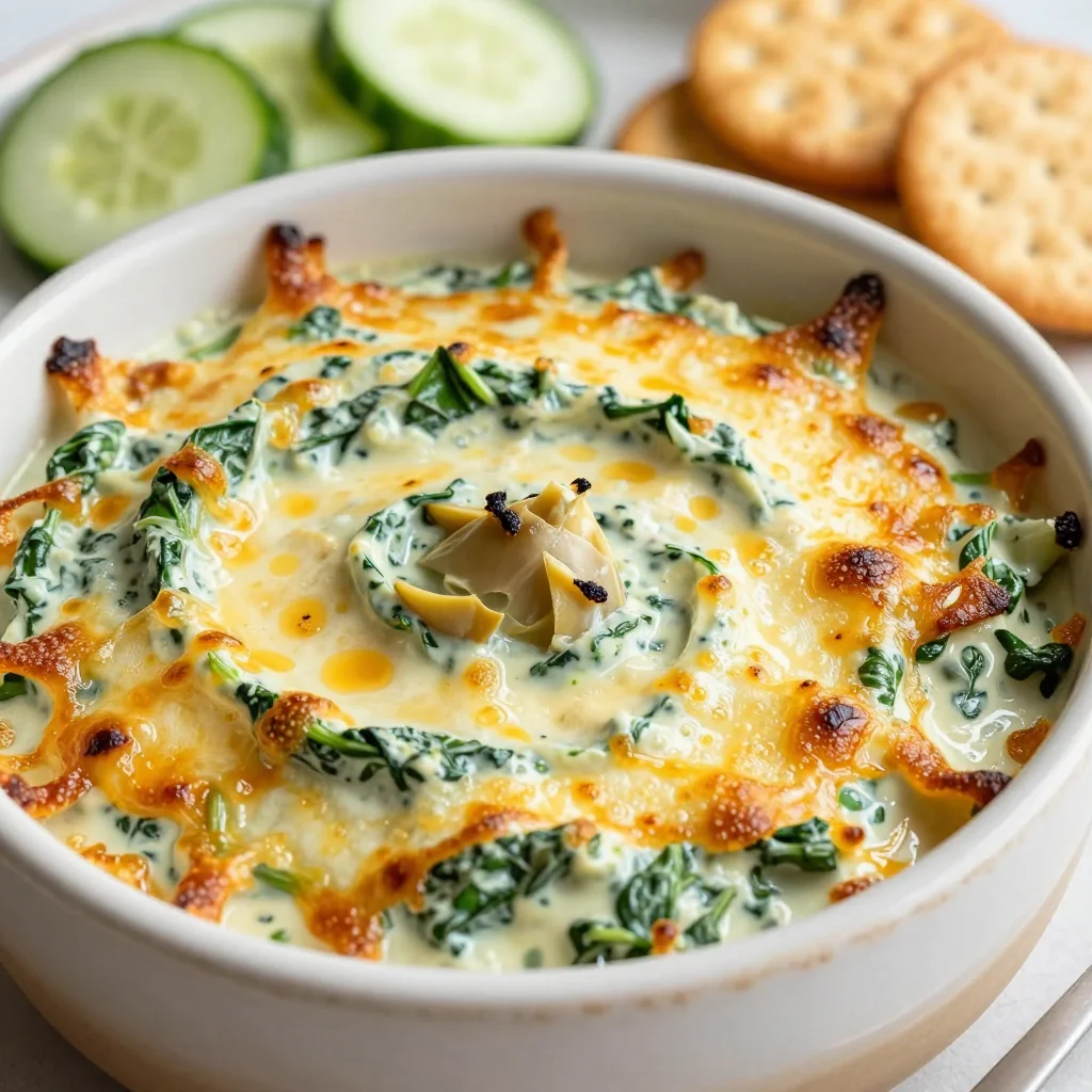 Creamy Keto Spinach Artichoke Dip for Party Appetizers