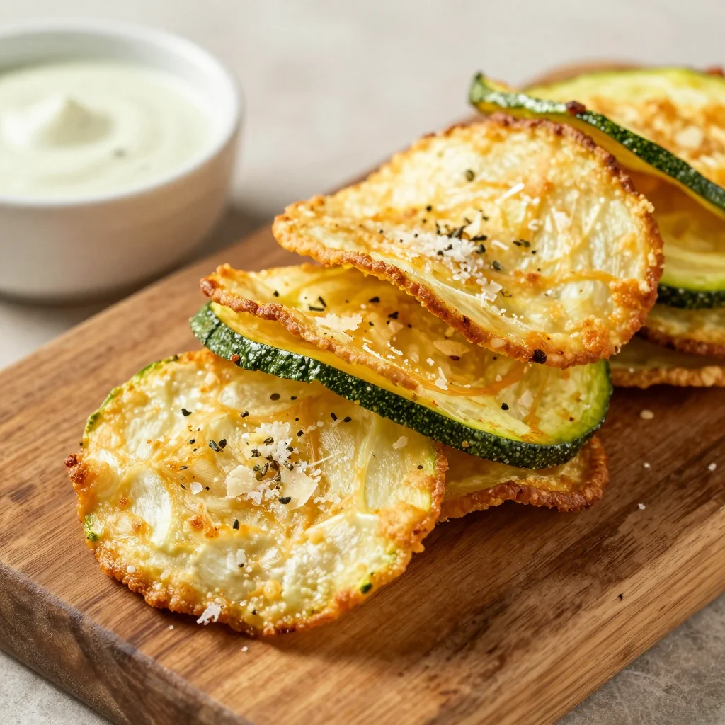 Crispy Baked Zucchini Chips for Healthy Snack
