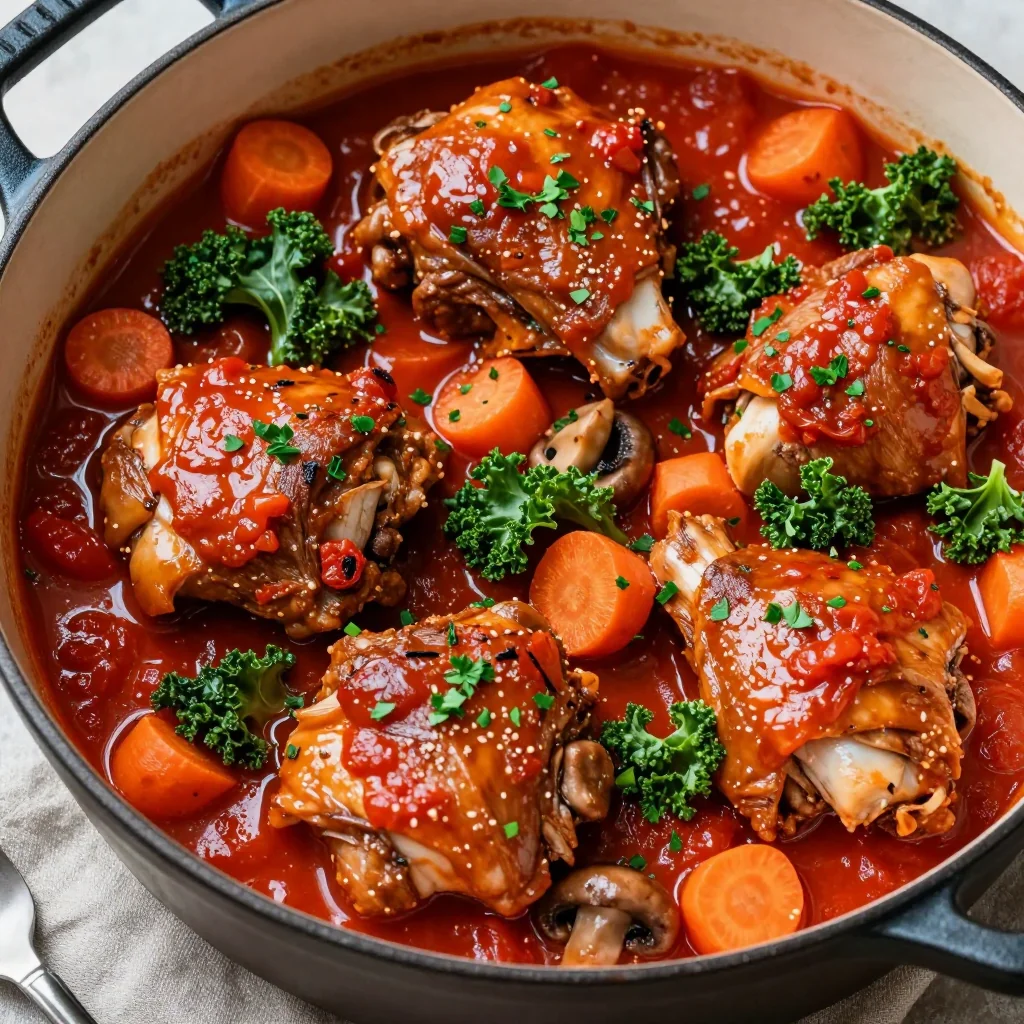 delicious slow cooker turkey cacciatore with winter vegetables