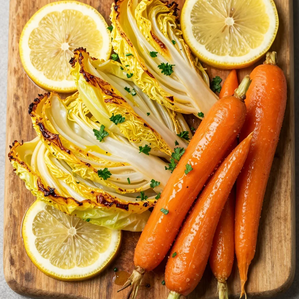 detoxfriendly lemon roasted cabbage and carrots for fresh starts