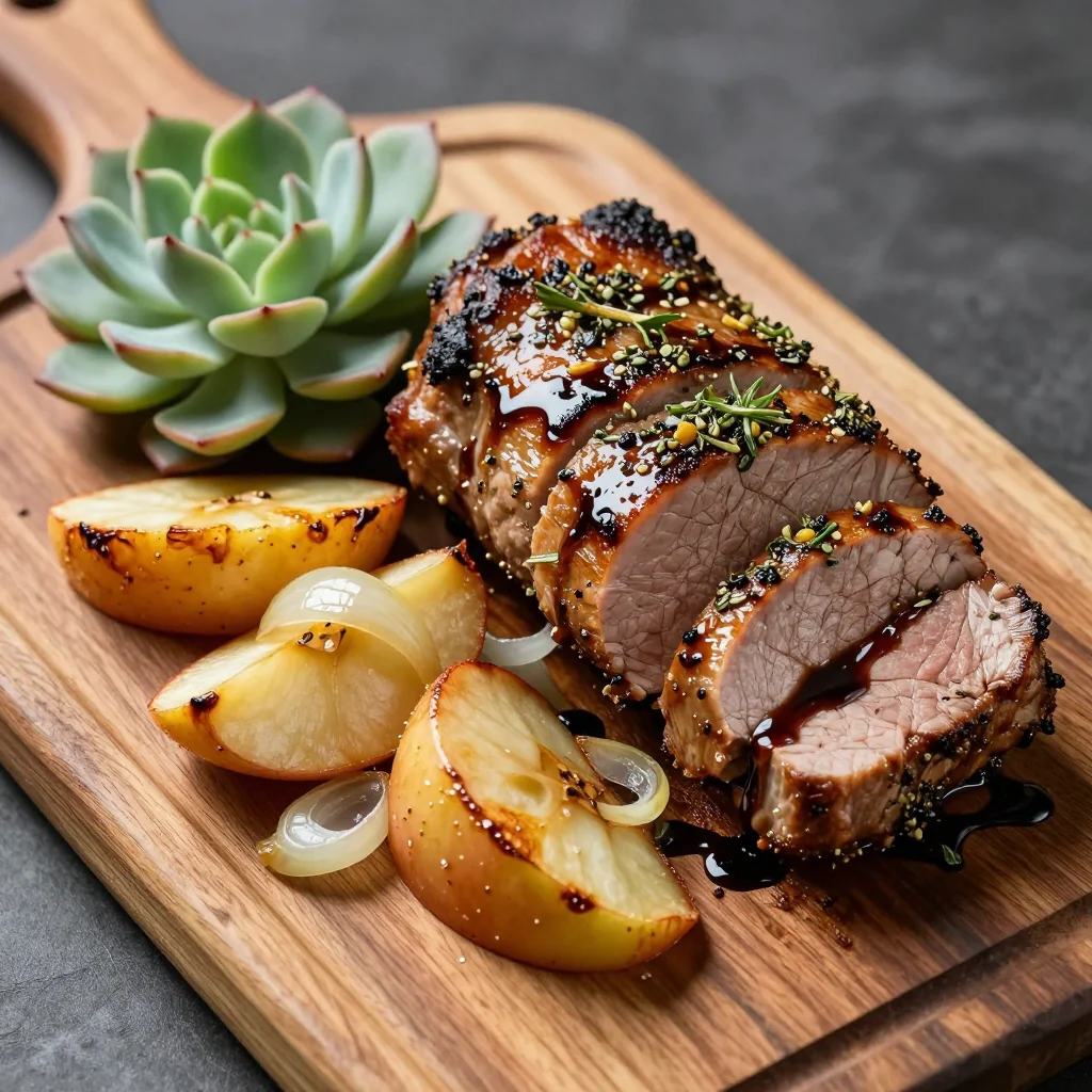 Easy Pork Tenderloin with Roasted Apples & Onions