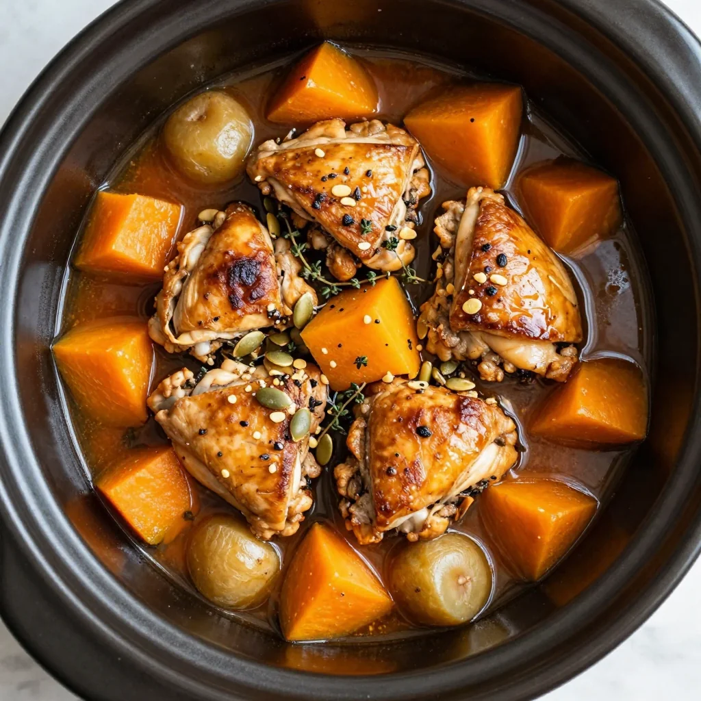 familyfriendly slow cooker chicken and winter squash stew