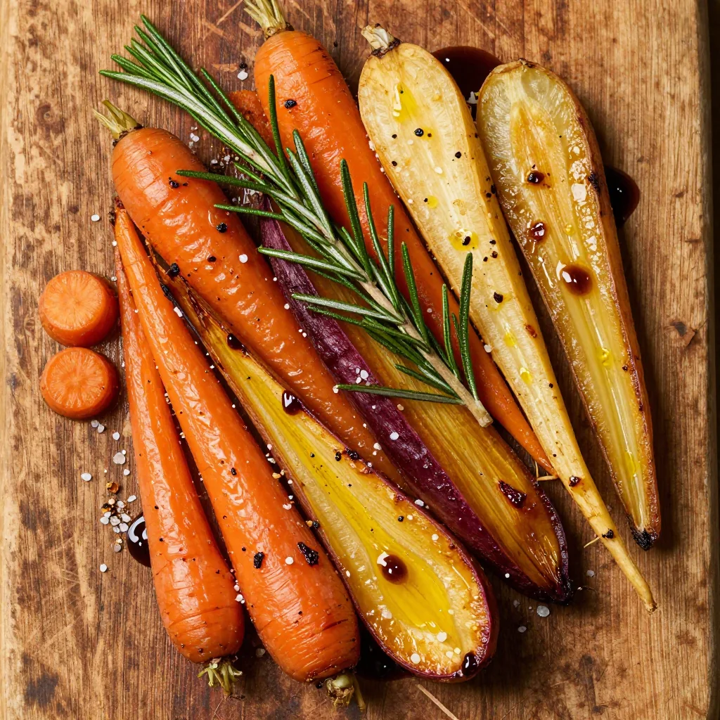 garlic and herb roasted root vegetables with rosemary for winter meals